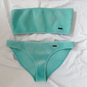 TRIANGL Light Blue Velvet Bikini